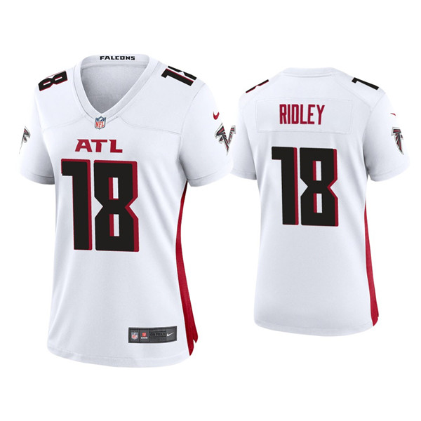 Women's Atlanta Falcons #18 Calvin Ridley New White Stitched Jersey(Run Small)